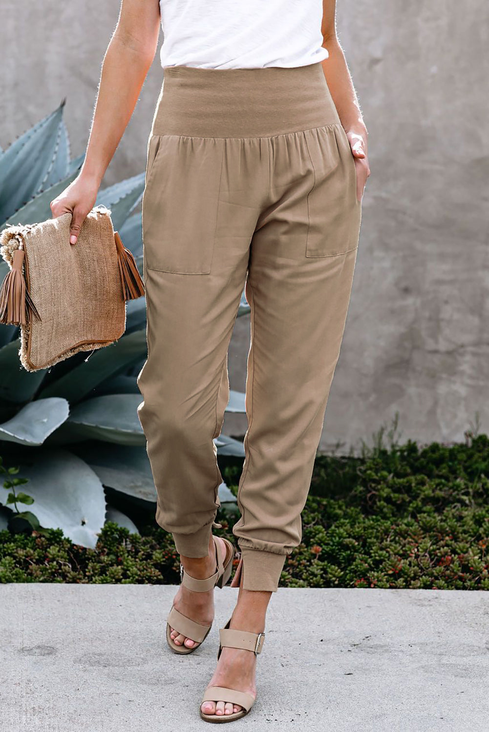 Blue Pocketed Casual Joggers - LA Grand