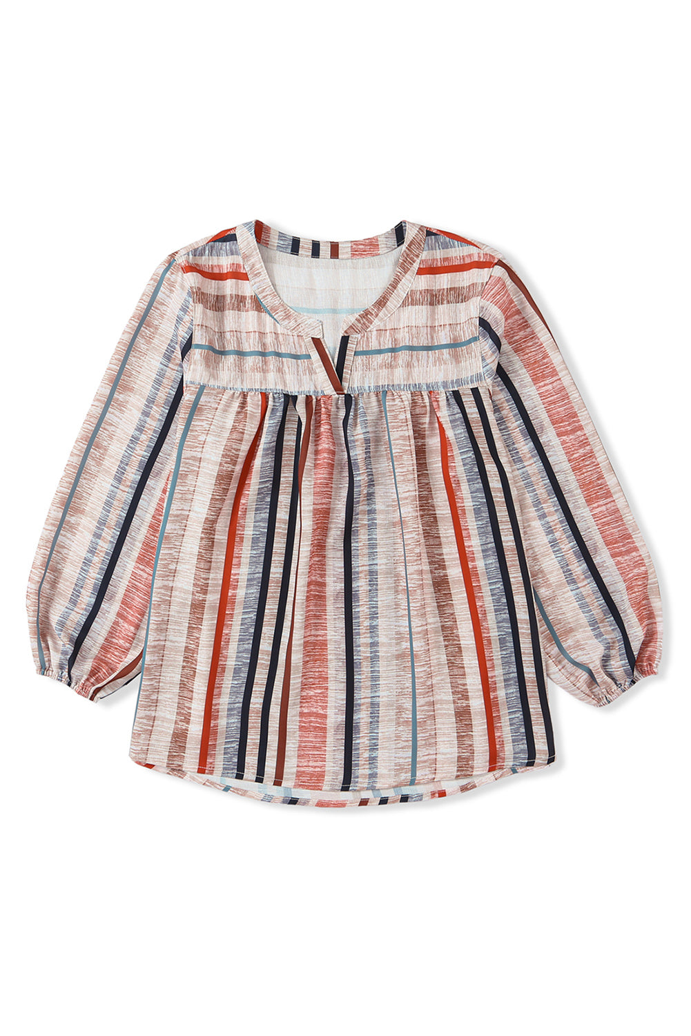 Multicolor Striped 3/4 Sleeve Blouse - LA Grand