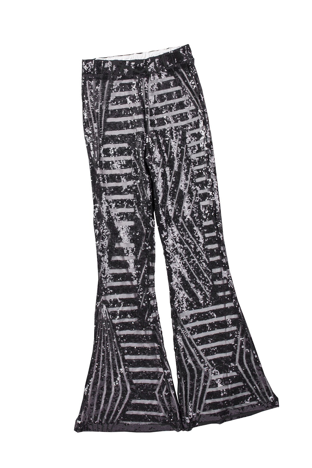 Black Sequin Wide Leg Pants - LA Grand