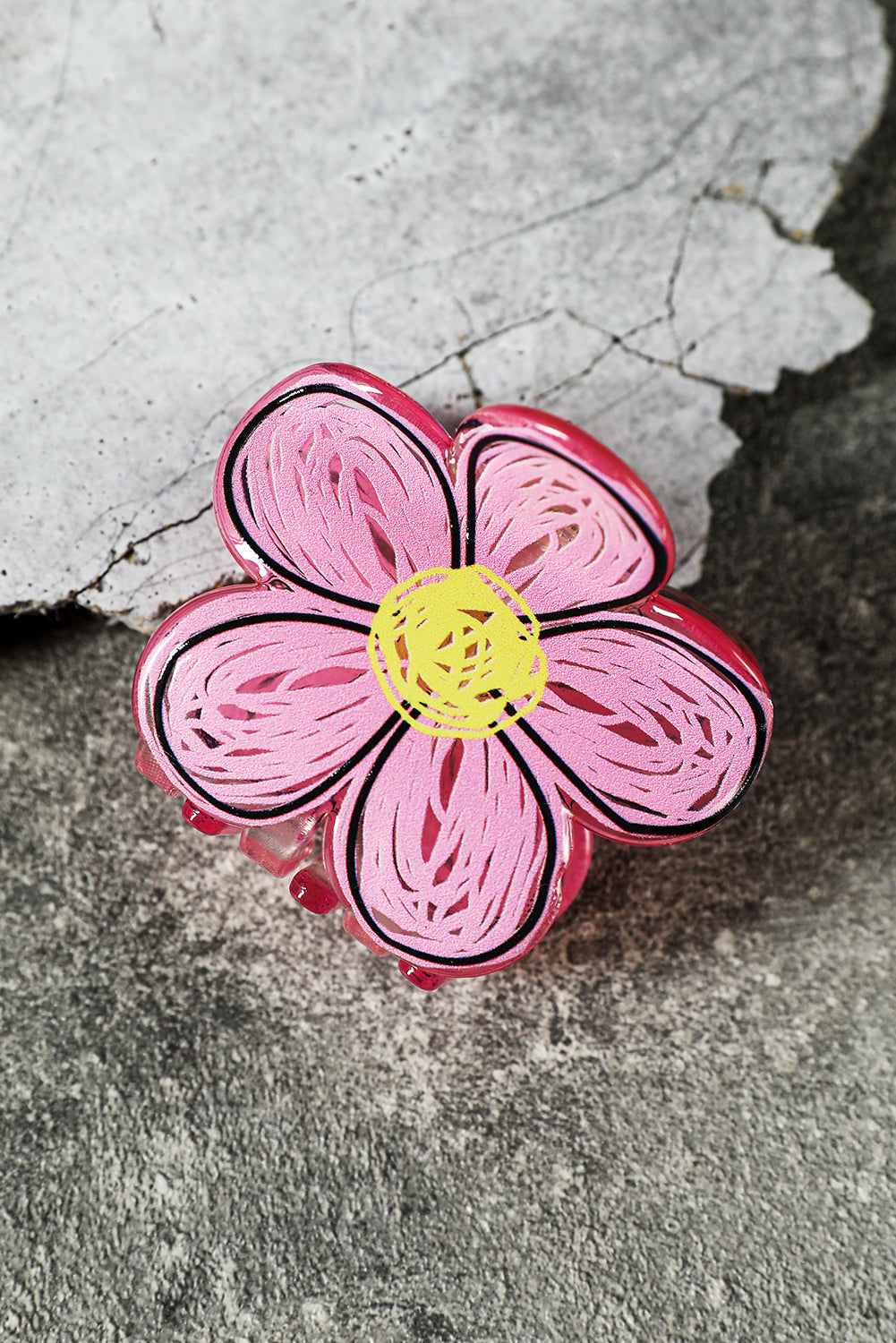 Pink Flower Shape Claw Hairpin - LA Grand