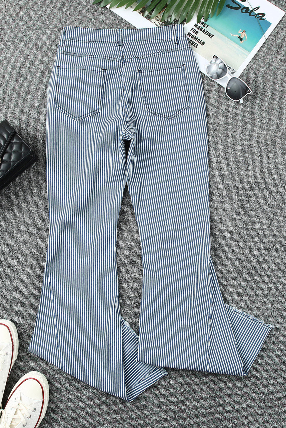 Mile High Pin Stripe Bell Bottoms - LA Grand