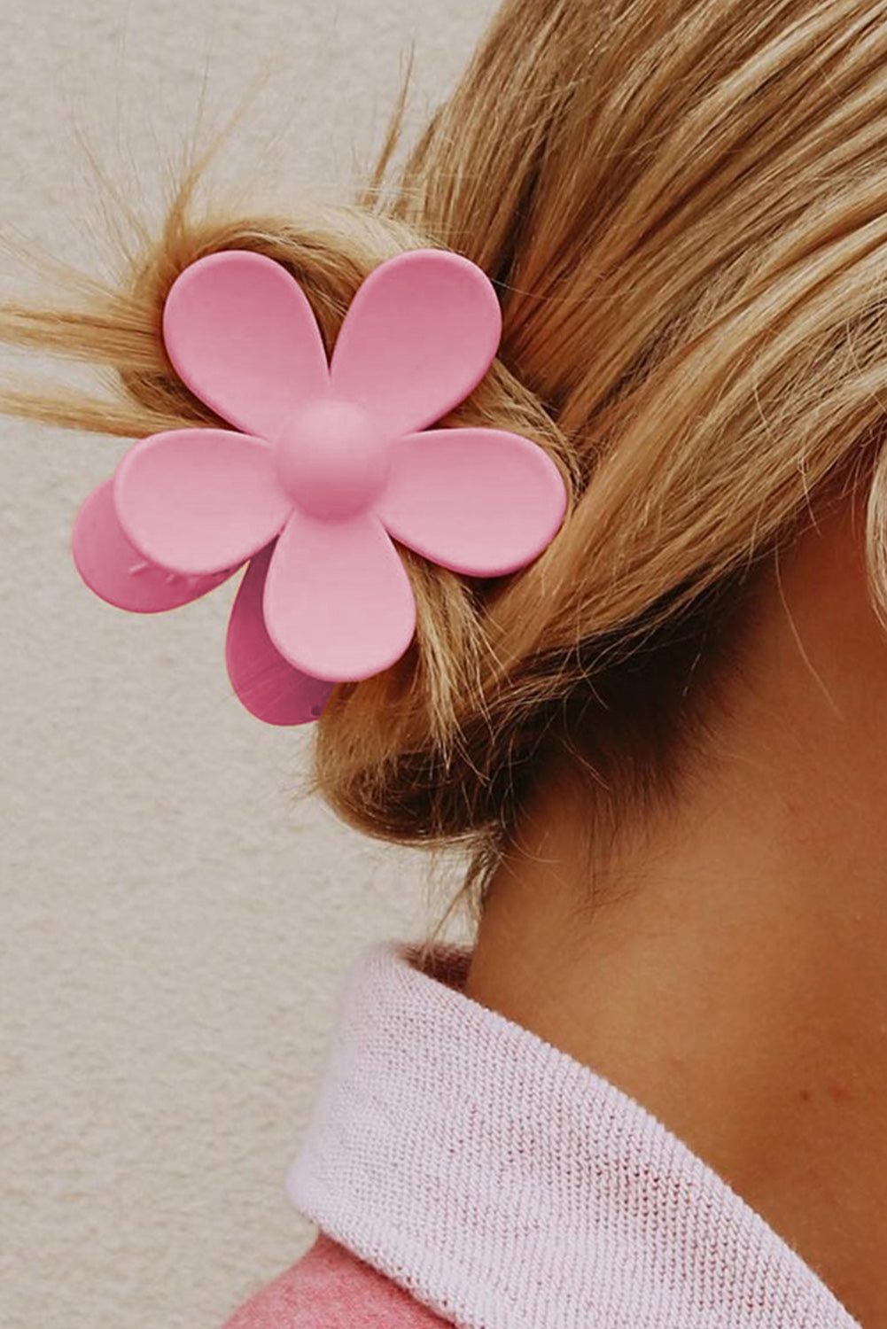 Pink Flower Hair Claw Clip - LA Grand