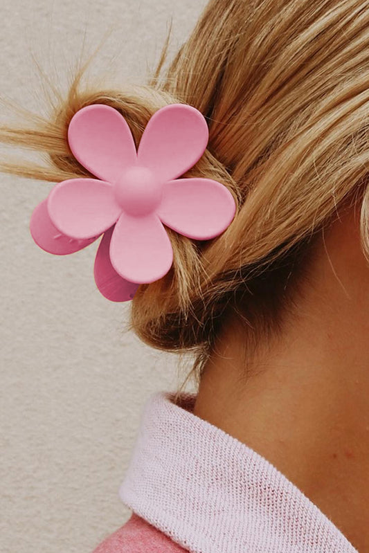 Pink Flower Hair Claw Clip - LA Grand