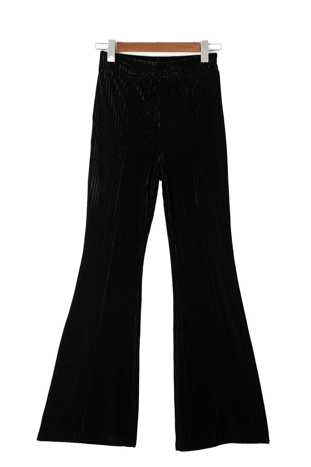 Chestnut Solid Color High Waist Flare Corduroy Pants - LA Grand