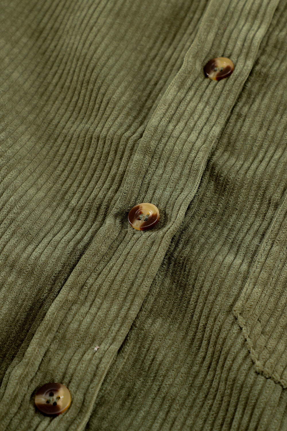 Brown Corduroy Button Pocket Shirt - LA Grand