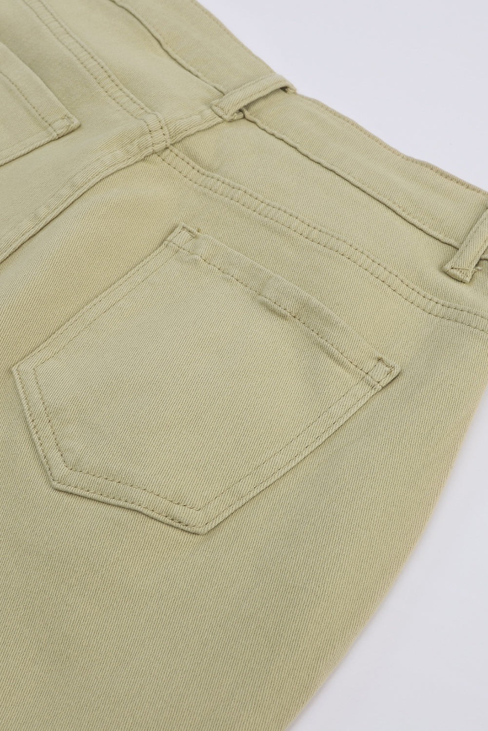 Khaki Solid High Waist Casual Pants - LA Grand