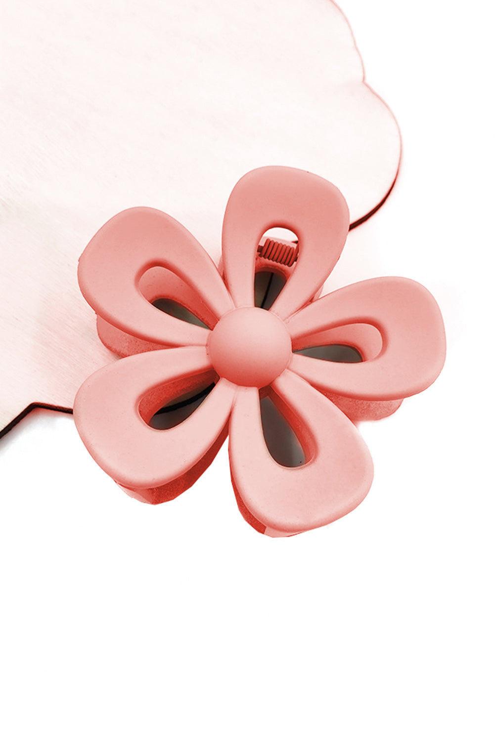 Light Pink Sweet Hollowed Flower Shape Claw Clip - LA Grand