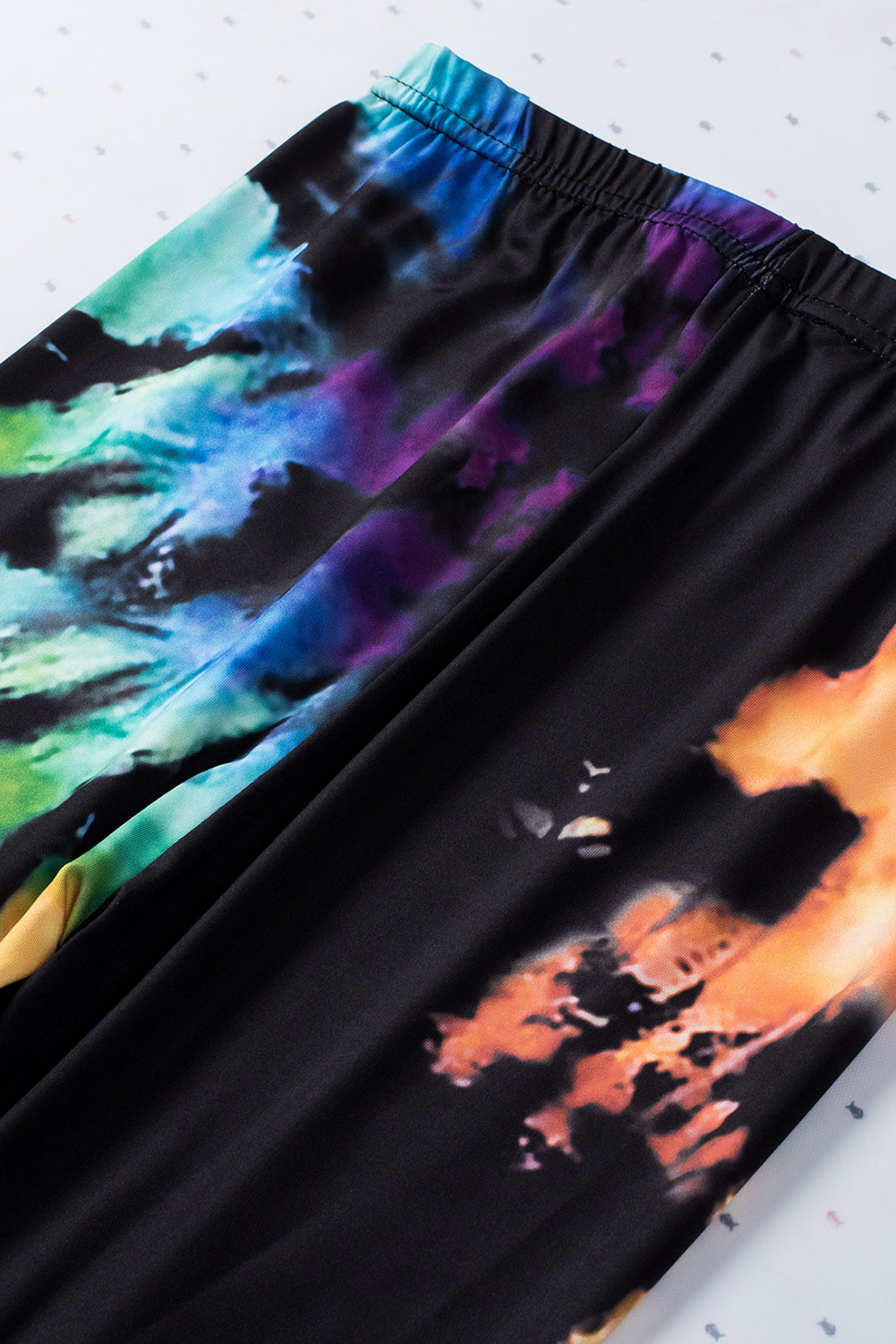 Multicolor Tie Dye Hollow Out Fitness Activewear Leggings - LA Grand