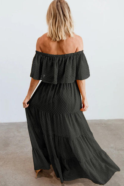 Midnight Sunshine Off-Shoulder Maxi Dress - LA Grand