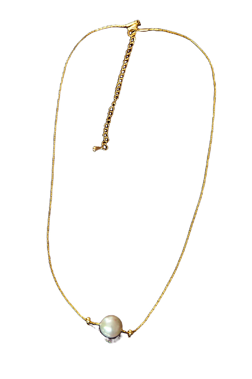 Gold Pearl Pendant Necklace - LA Grand