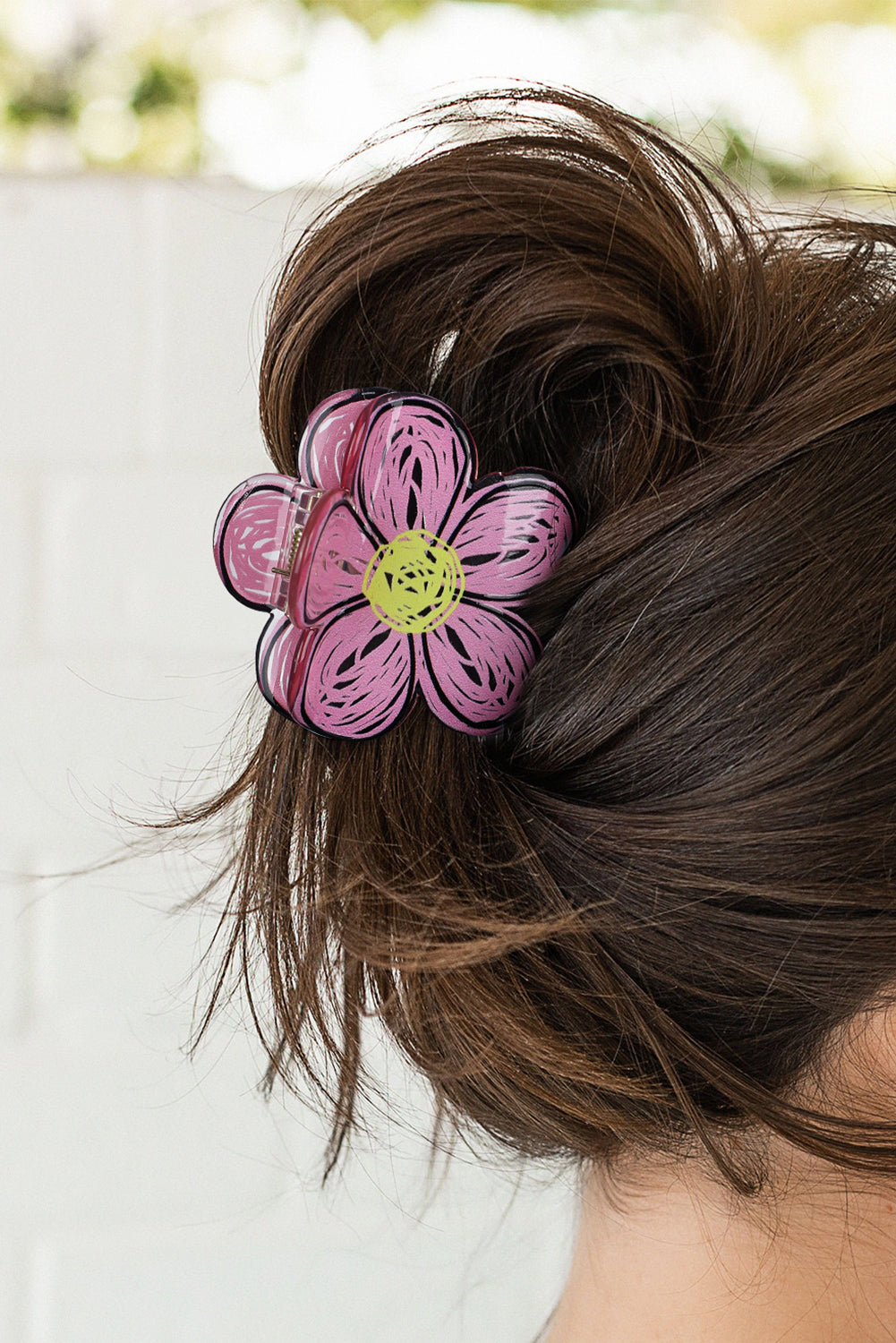 Pink Flower Shape Claw Hairpin - LA Grand