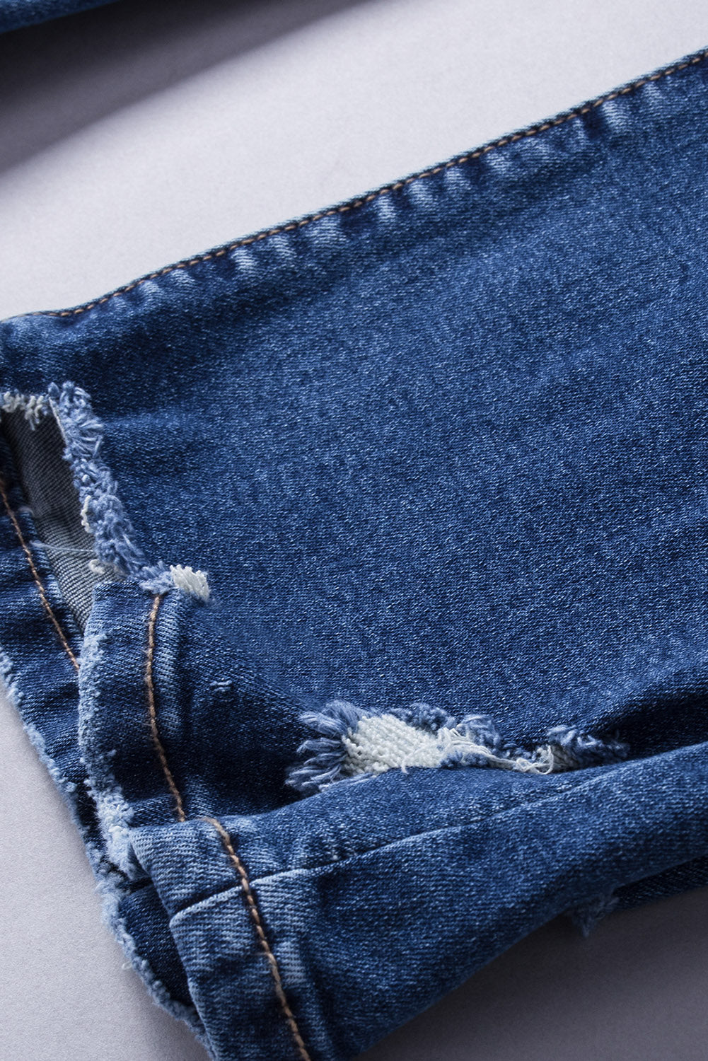 Blue Distressed Flare Jeans - LA Grand