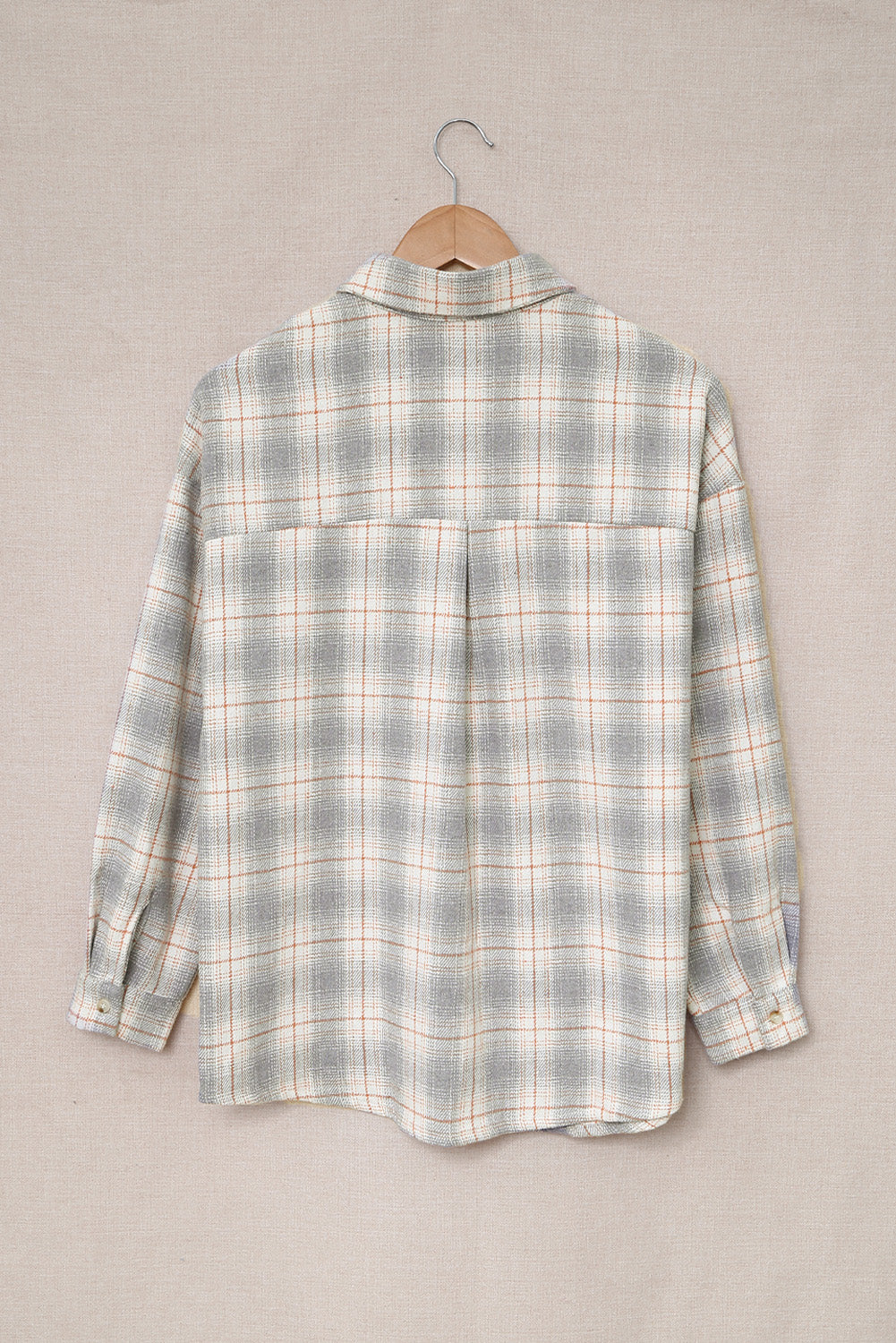 Buttoned Turn Down Collar Plaid Shirt - LA Grand