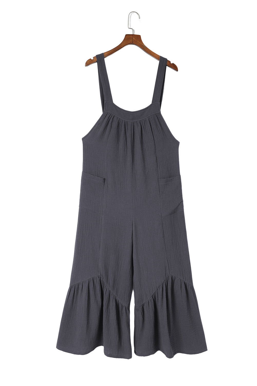 Black Wide Leg Ruffle Jumpsuit - LA Grand