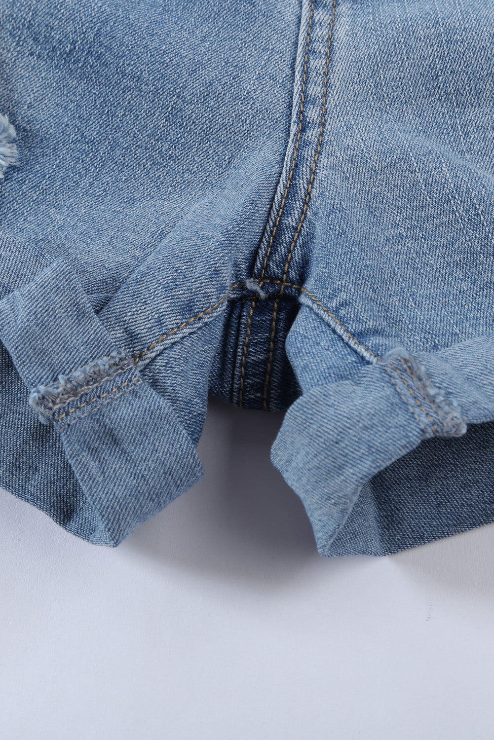 Vintage Faded and Distressed Denim Shorts - LA Grand