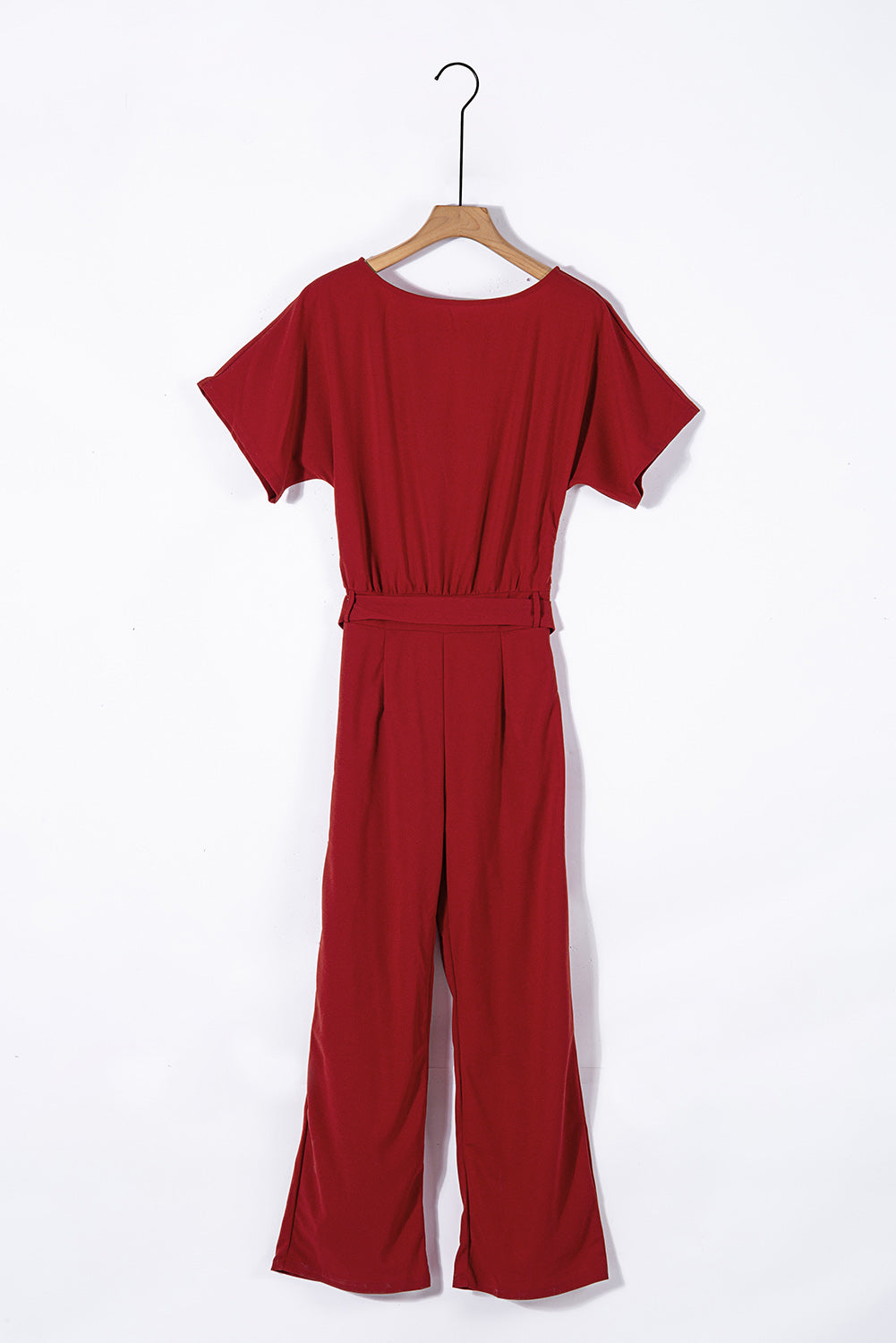 Indigo Glamour: Belted Wide Leg Jumpsuit - LA Grand