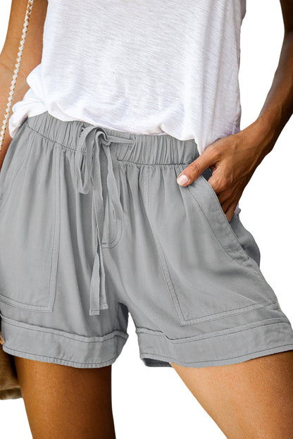 Orange Strive Pocketed Tencel Shorts - LA Grand