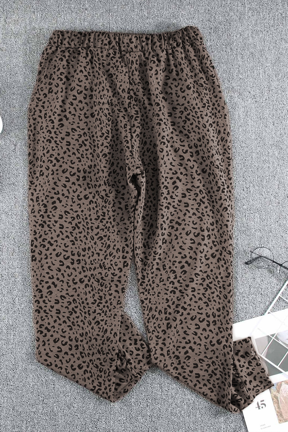 Black Breezy Leopard Joggers - LA Grand