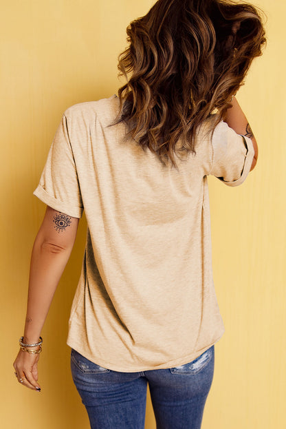 Khaki Corn Crop Top Graphic Tee - LA Grand