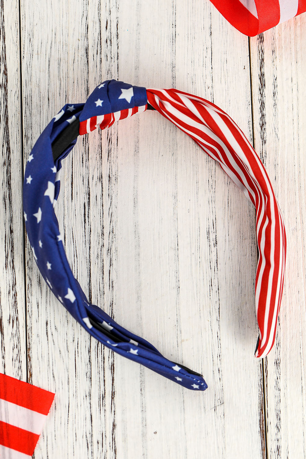 Multicolor American Flag Bow Knot Wide Headband - LA Grand