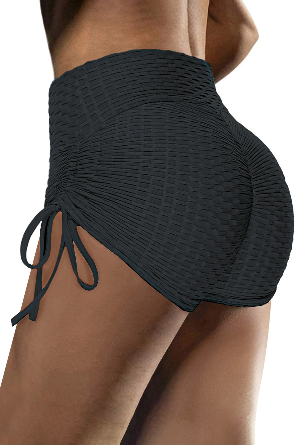 Black Butt Lifting High Waist Yoga Shorts - LA Grand