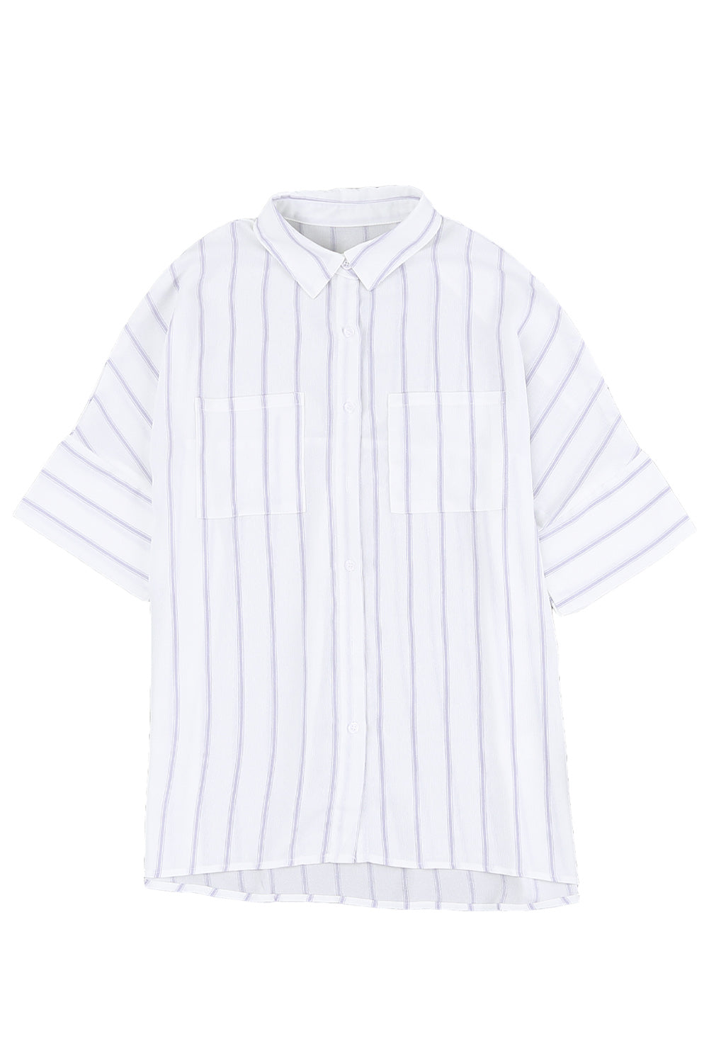 Blue Pocketed Striped Shirt - LA Grand