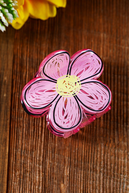 Pink Flower Shape Claw Hairpin - LA Grand