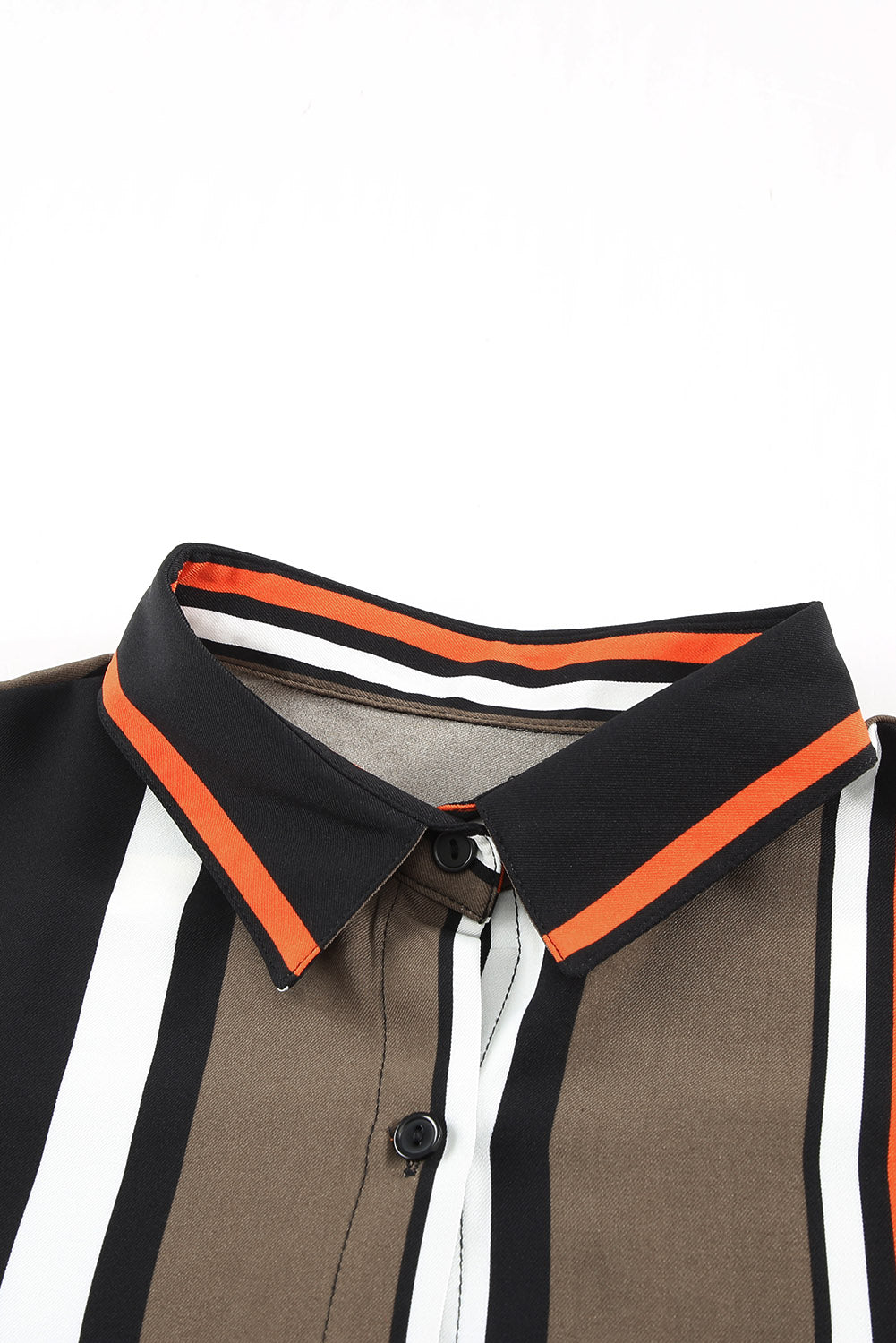 Black Brown Striped Modern Women Shirt - LA Grand