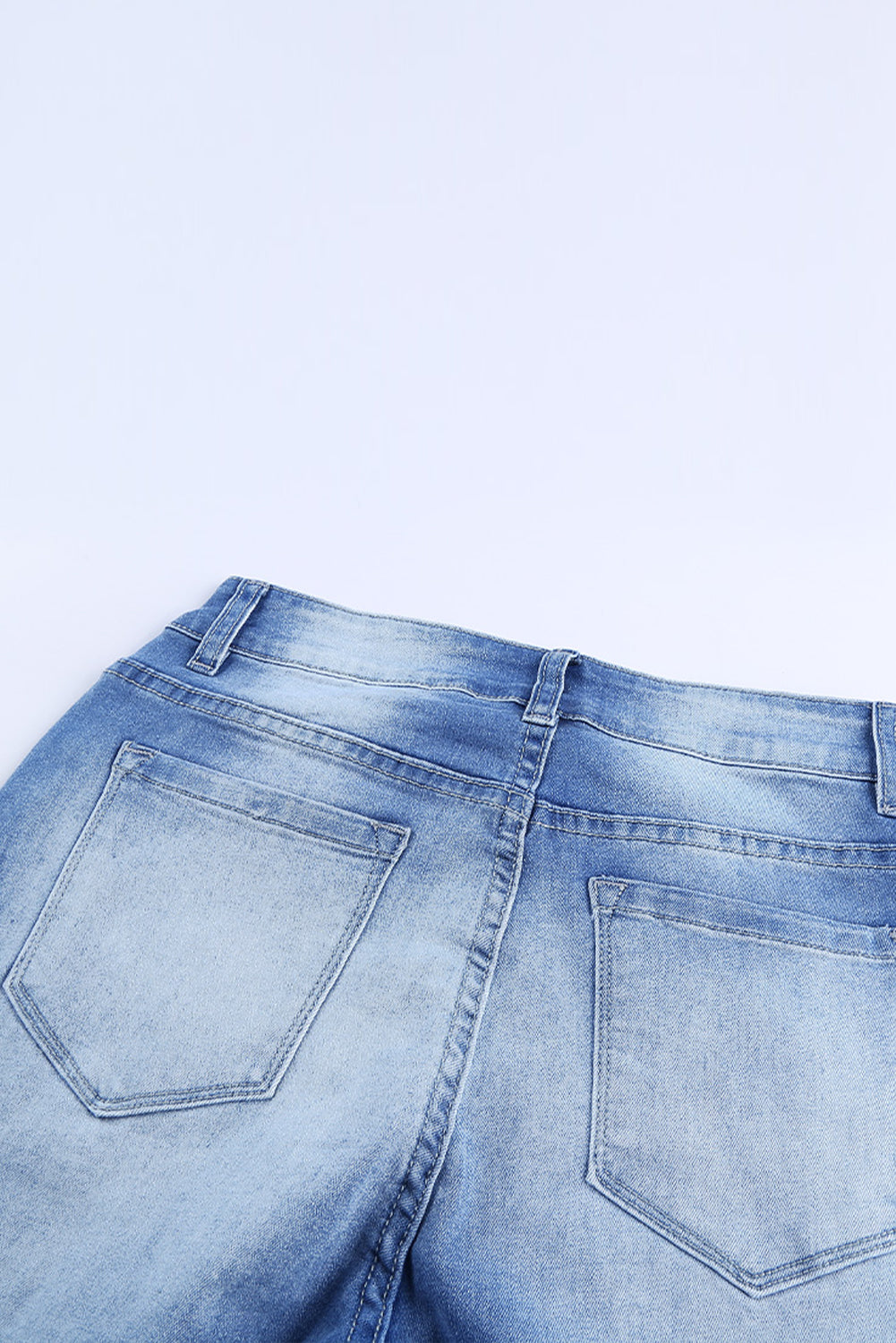 Faded Mid High Rise Jeans with Holes - LA Grand