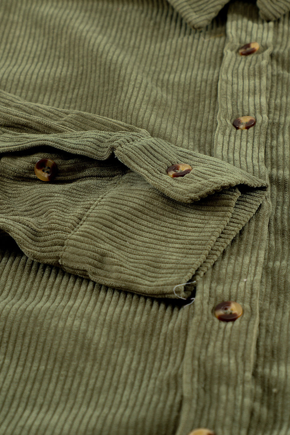 Brown Corduroy Button Pocket Shirt - LA Grand