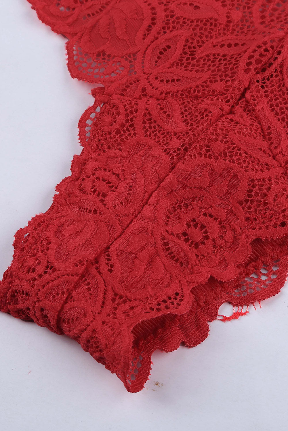 Romantic Love Fiery Red Lace Bralette Lingerie Set - LA Grand