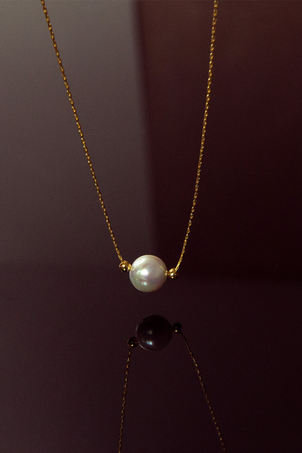 Gold Pearl Pendant Necklace - LA Grand