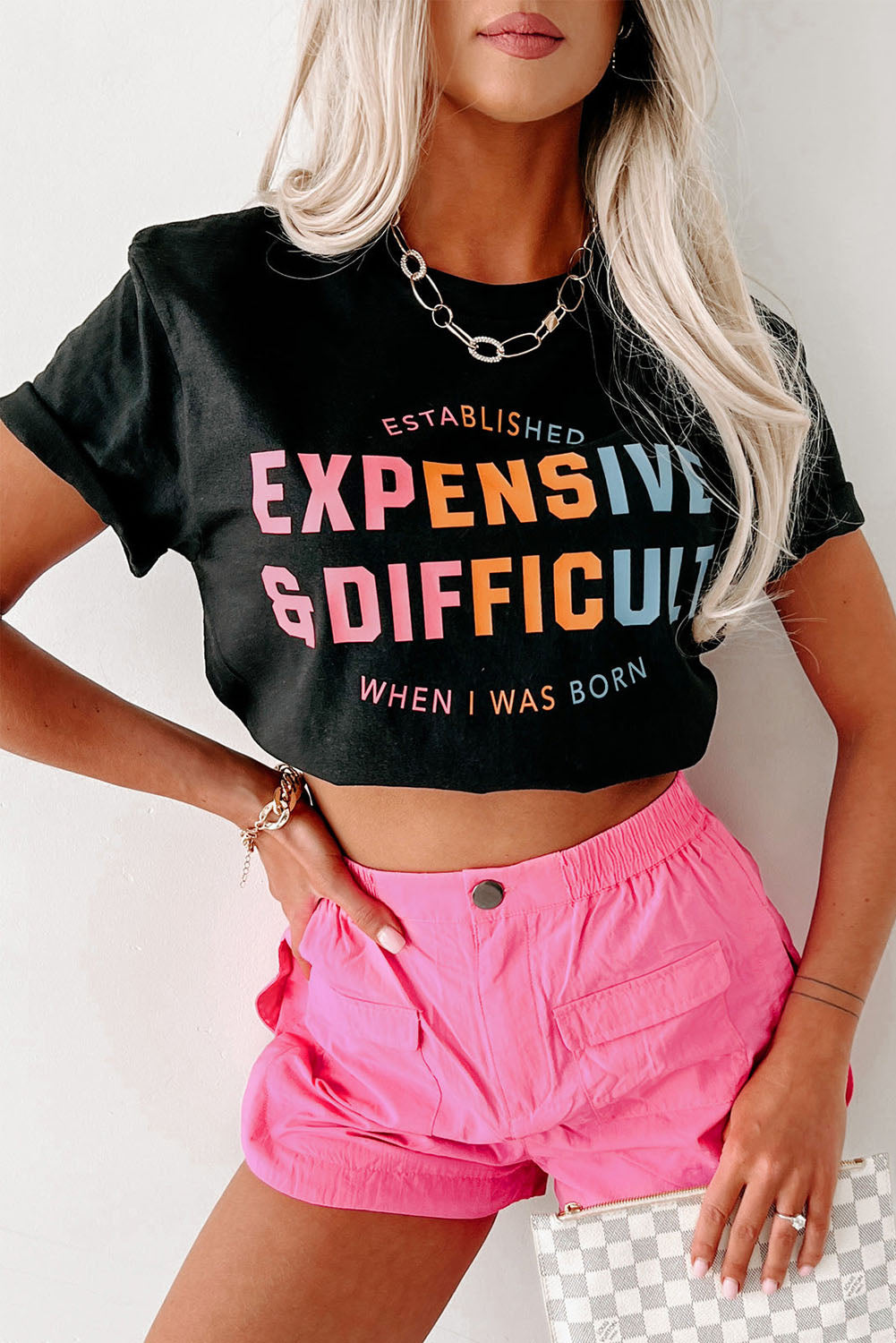 Black EXPENSIVE&DIFFICULT Graphic Tee - LA Grand