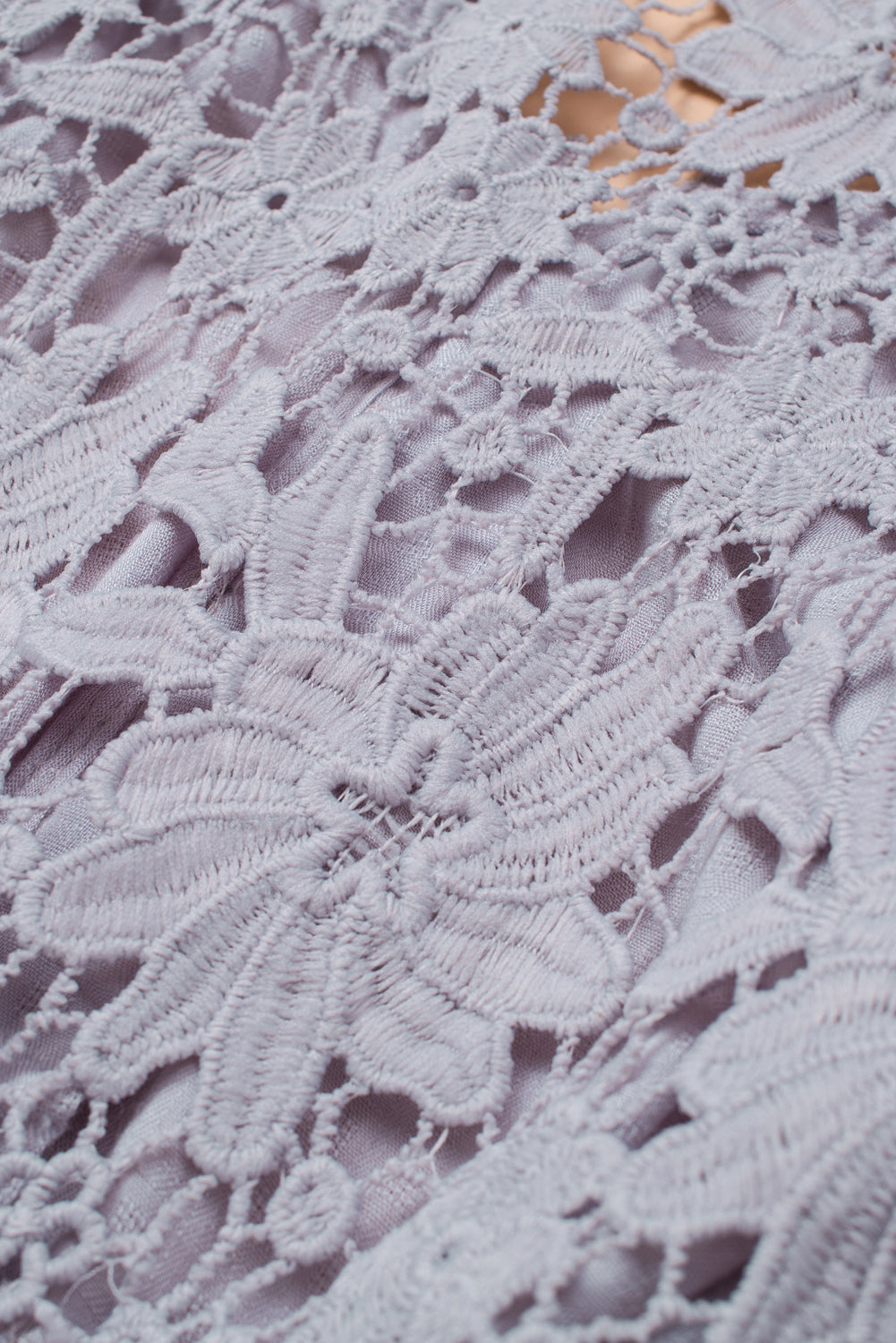 Purple Crochet Lace Button Top - LA Grand