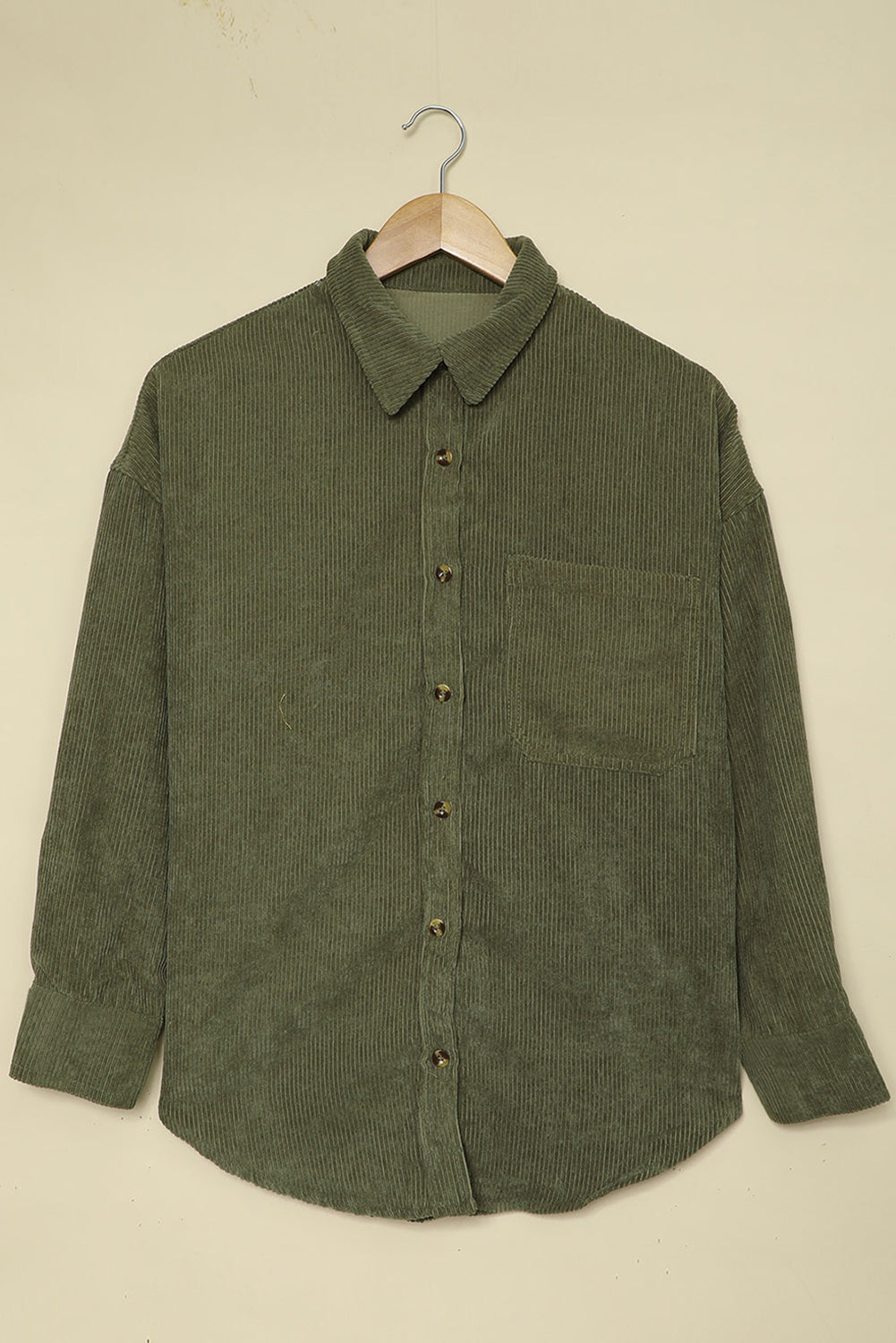 Brown Corduroy Button Pocket Shirt - LA Grand