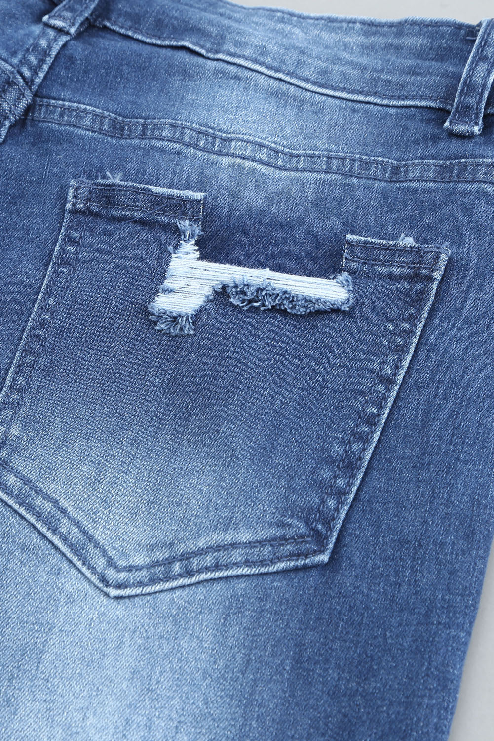 Light Blue Distressed Denim Pants - LA Grand