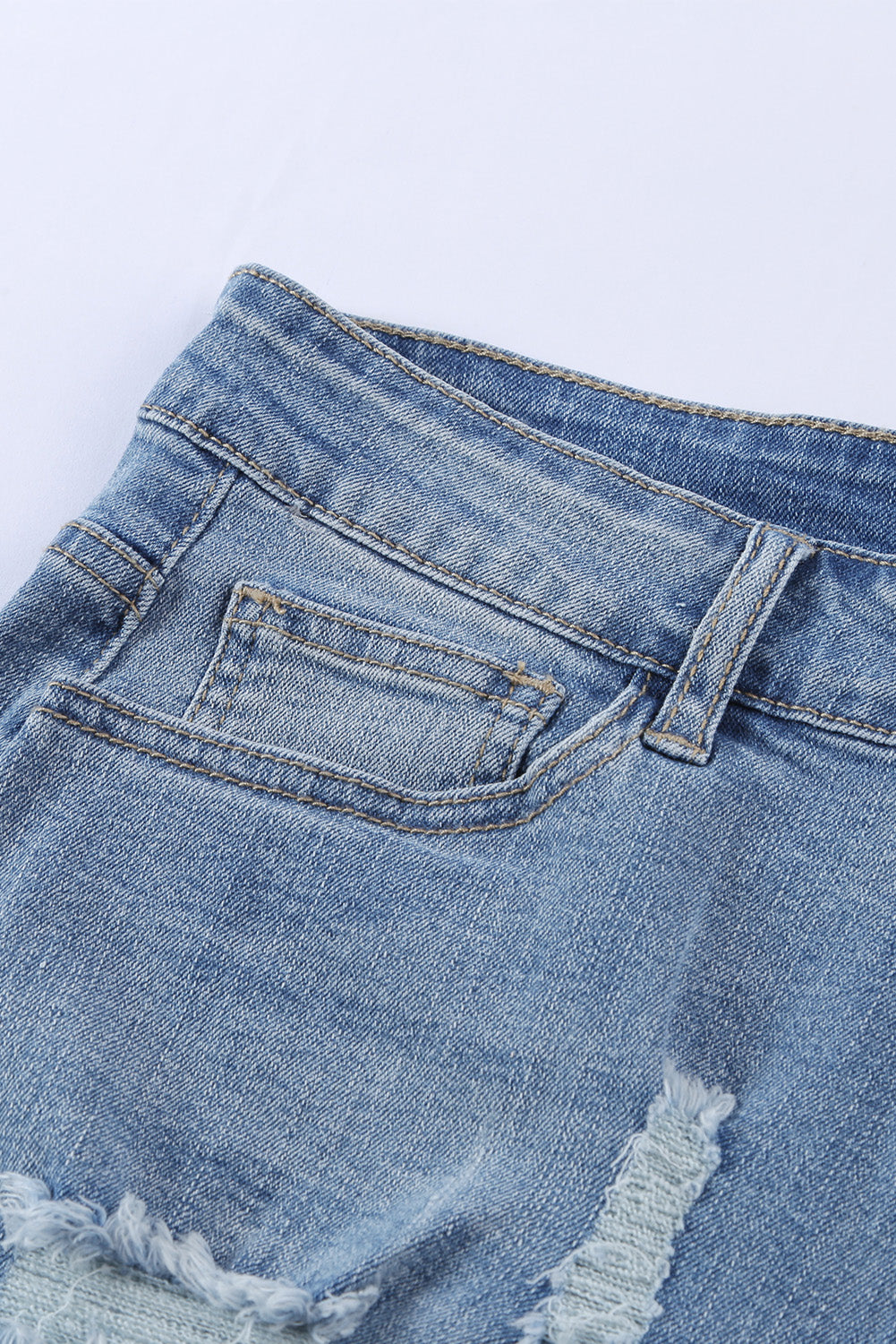 Vintage Faded and Distressed Denim Shorts - LA Grand