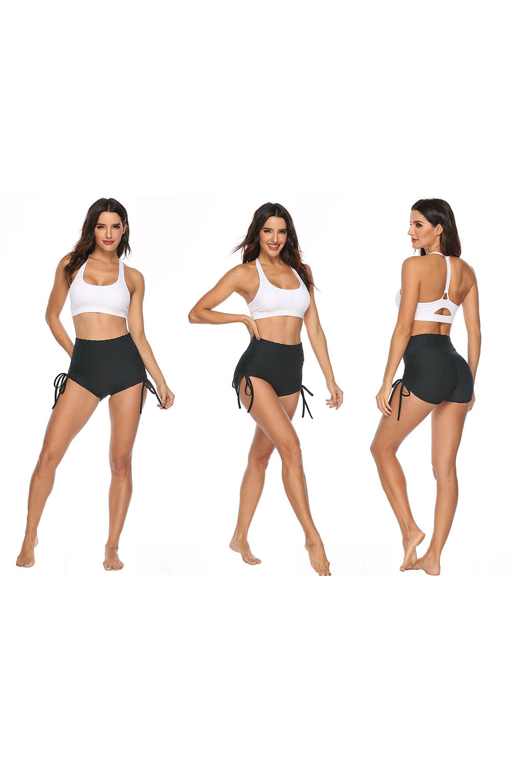 Black Butt Lifting High Waist Yoga Shorts - LA Grand