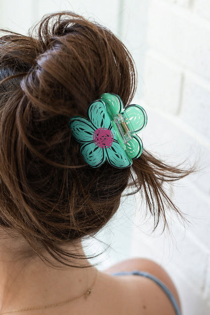 Pink Flower Shape Claw Hairpin - LA Grand