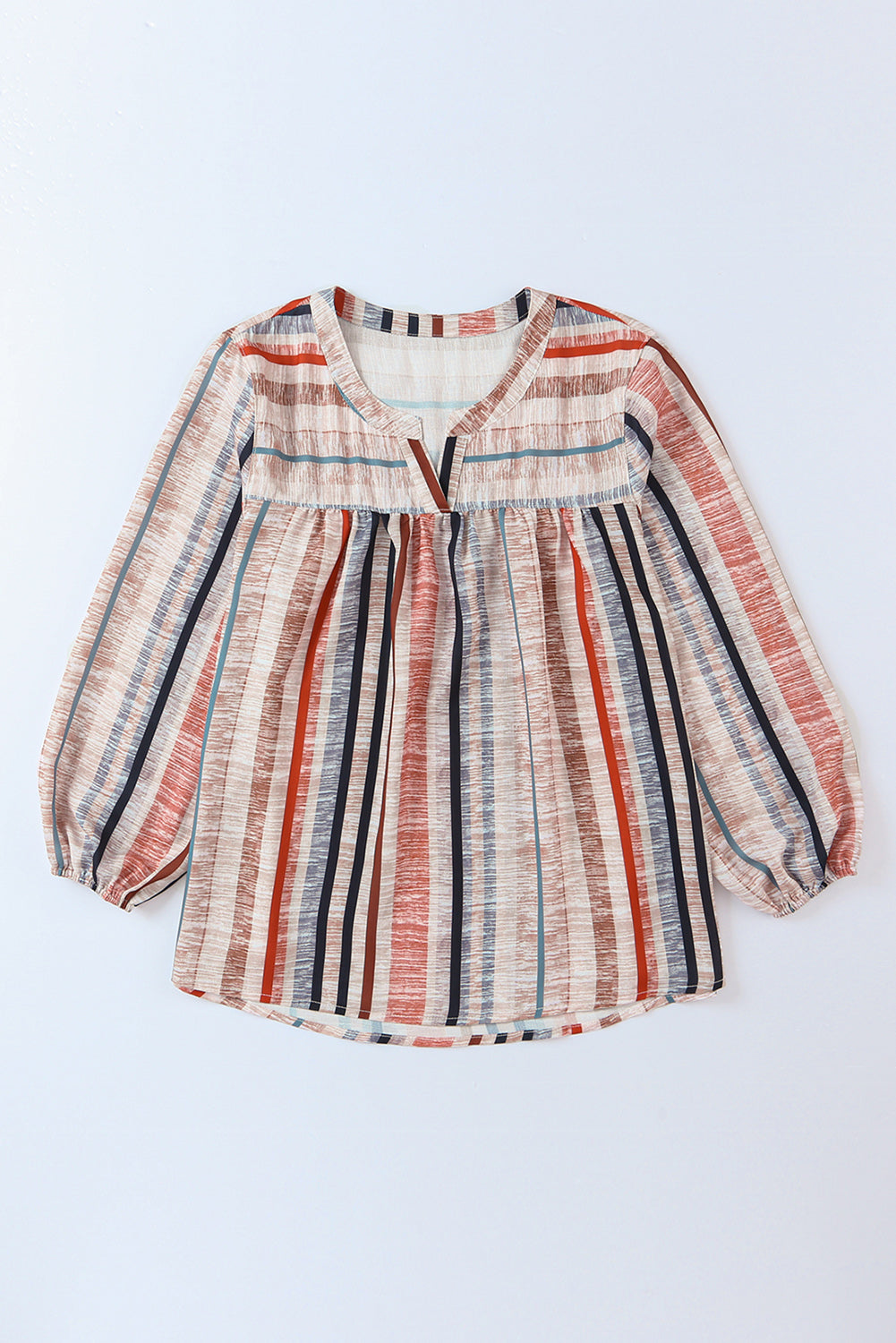 Multicolor Striped 3/4 Sleeve Blouse - LA Grand