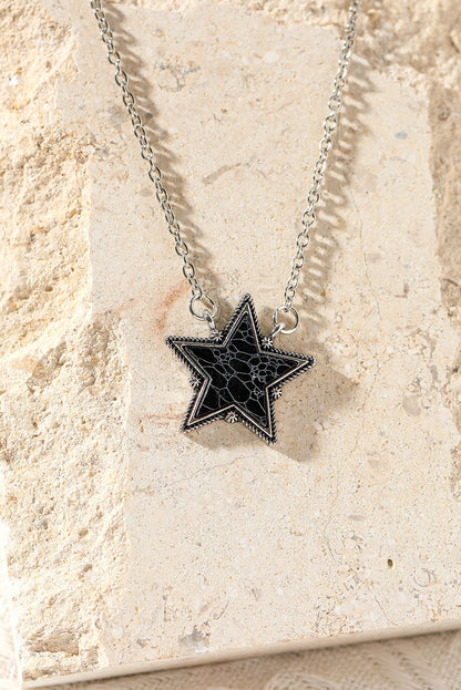 Black Star Pendant Necklace - LA Grand