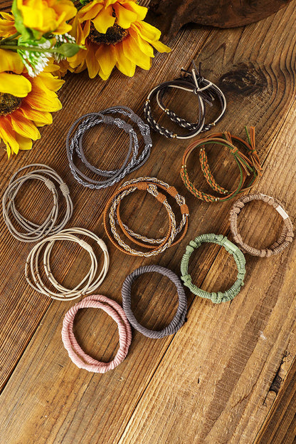 Multicolour 20pcs Boho Knotted Hair Ties - LA Grand