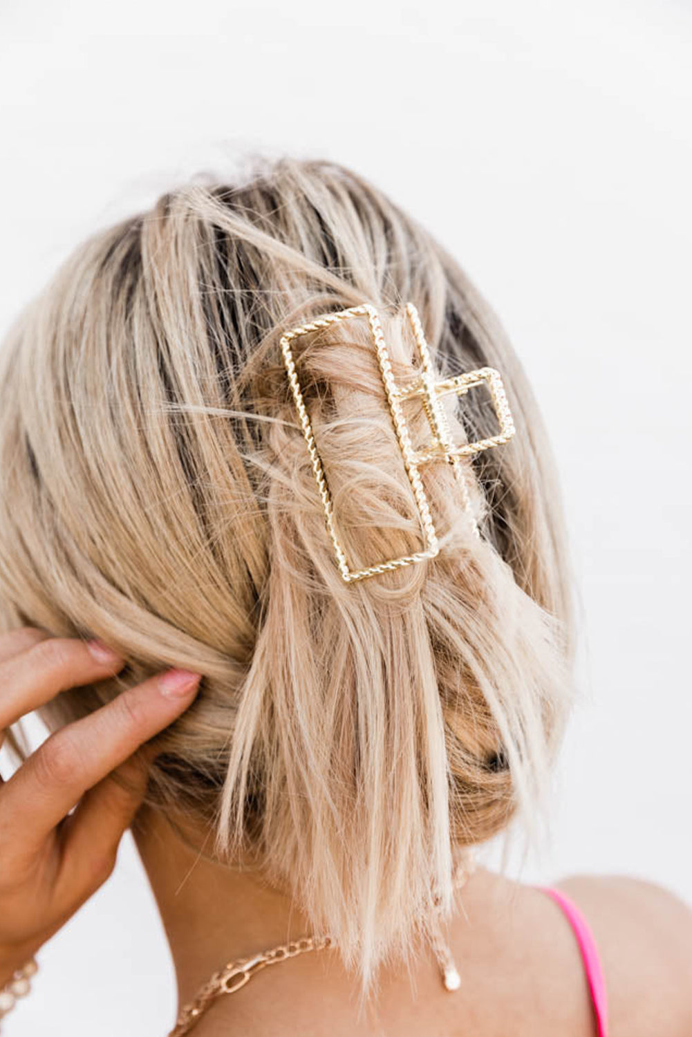 Gold Square Hair Claw Clip - LA Grand