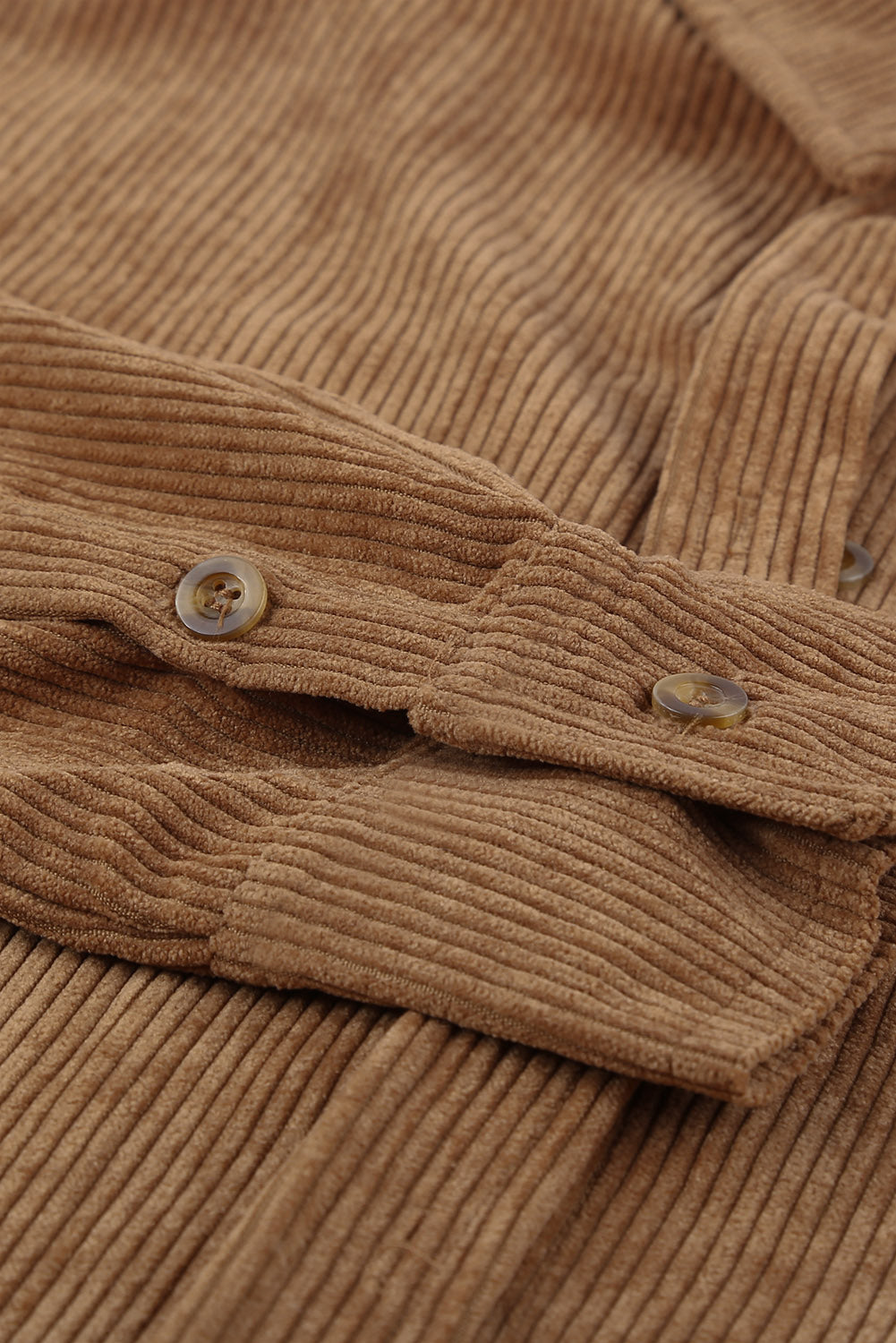 Brown Corduroy Button Pocket Shirt - LA Grand