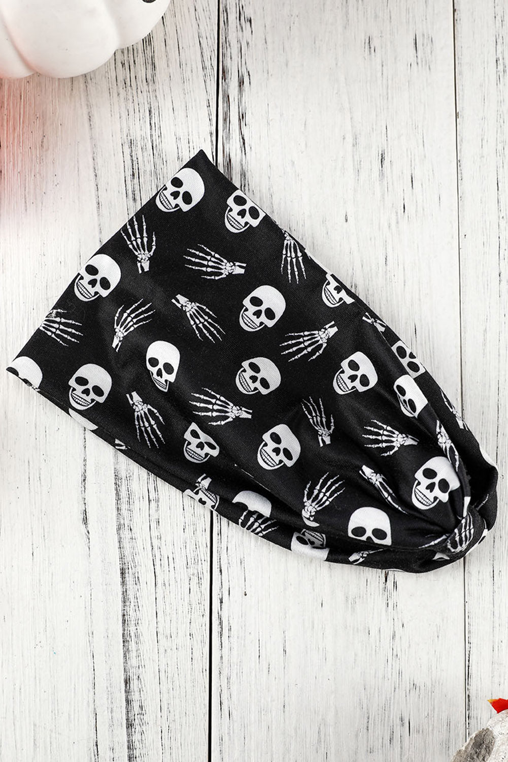 Black Halloween Theme Printed Bowknot Headband - LA Grand