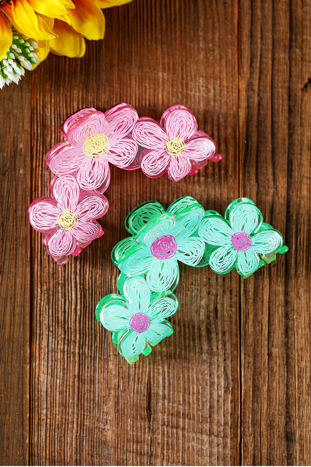 Pink Sweet Flower Claw Hairpin - LA Grand