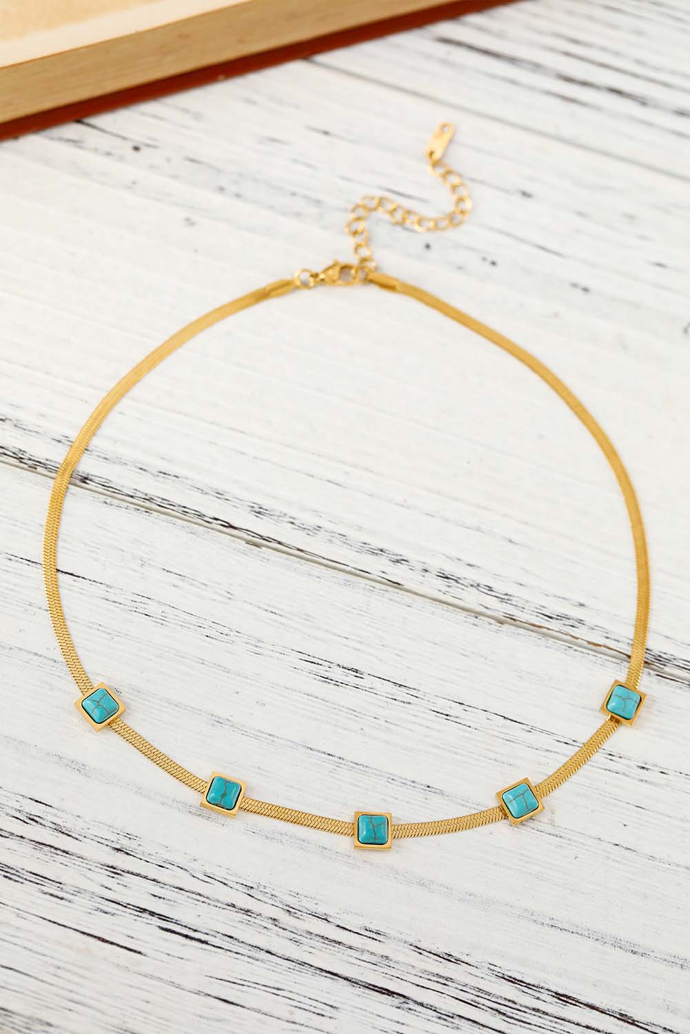 Gold Turquoise Snake Bone Choker - LA Grand