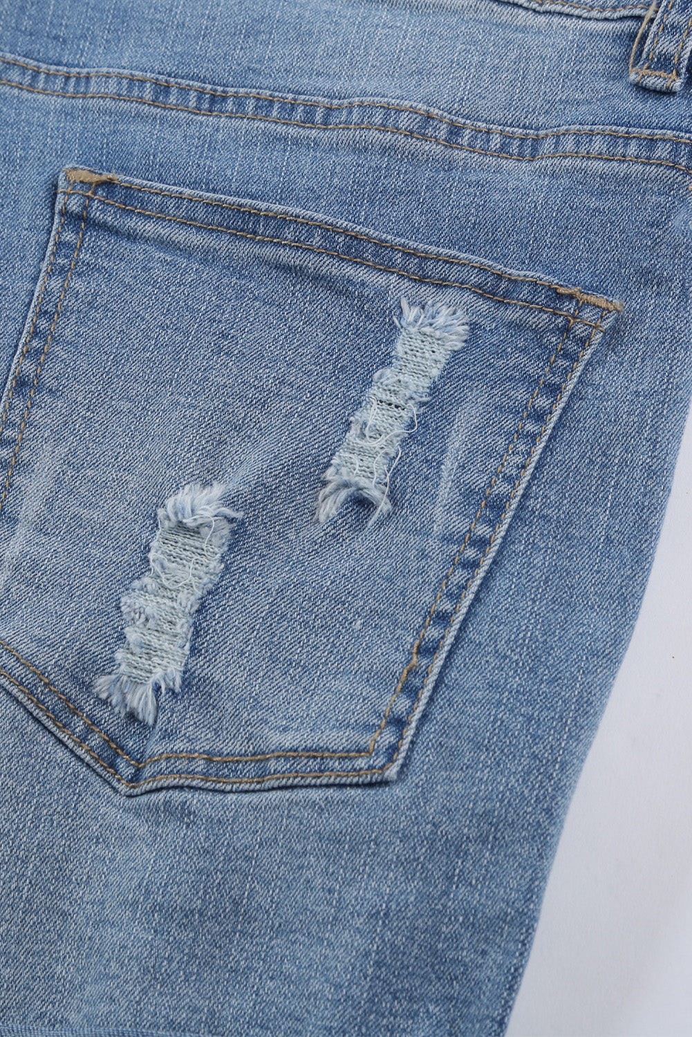 Vintage Faded and Distressed Denim Shorts - LA Grand