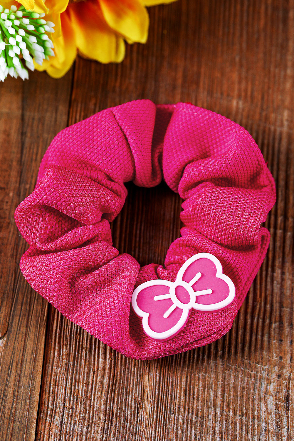 Rose Red Bow Decor Cloth Scrunchie - LA Grand