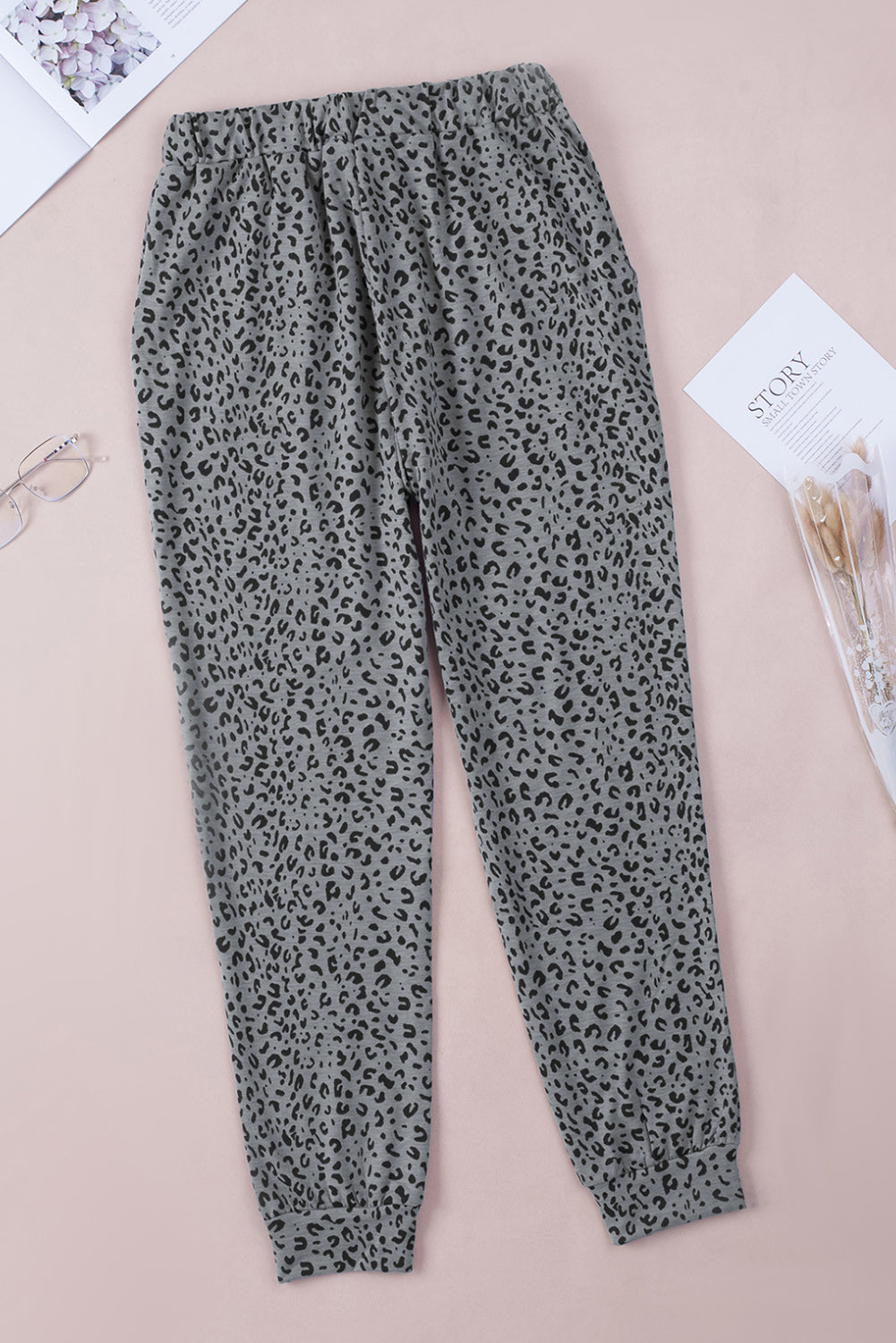 Black Breezy Leopard Joggers - LA Grand